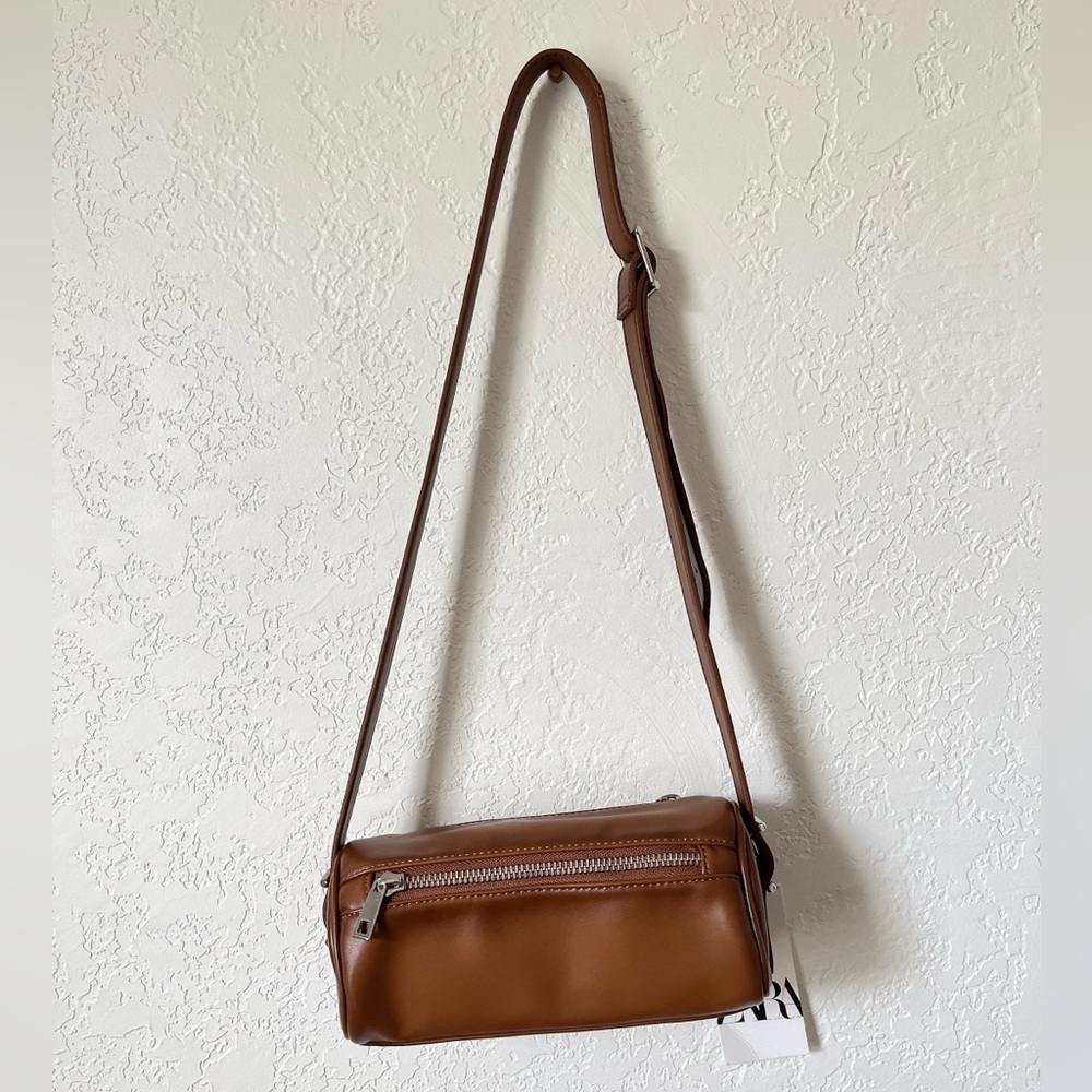 Zara Distressed Effect Crossbody Bag